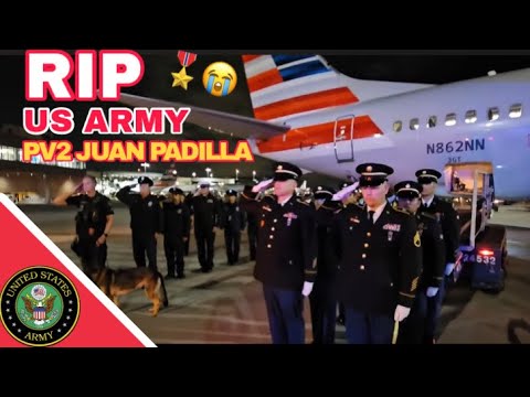 Final Salute | 🫡 🇺🇸US Army PV2 Juan A. Padilla Welcomed Home. #usarmy #honor #tribute