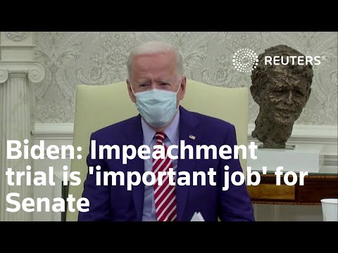 弾劾裁判は上院にとって「重要な仕事」とバイデン氏 (Impeachment trial 'important job' for Senate, Biden says)