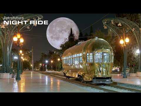 The Evening Tramways: Night Ride Across the Brass City | AI 4K — Retrofutura