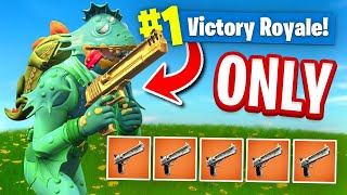 USING *ONLY* The HAND CANNON To WIN In Fortnite Battle Royale (Challenge)
