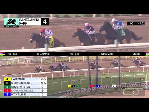 Liam Smith wins Race 4 on Friday, January 23 at Santa Anita Park