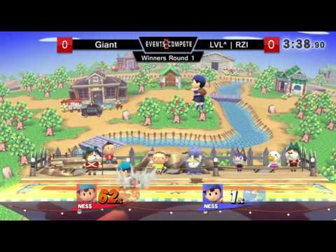 Chicago Sm4sh Summit Winners Round 1 - Giant (Ness) vs. Lvl ^ RZI (Ness)