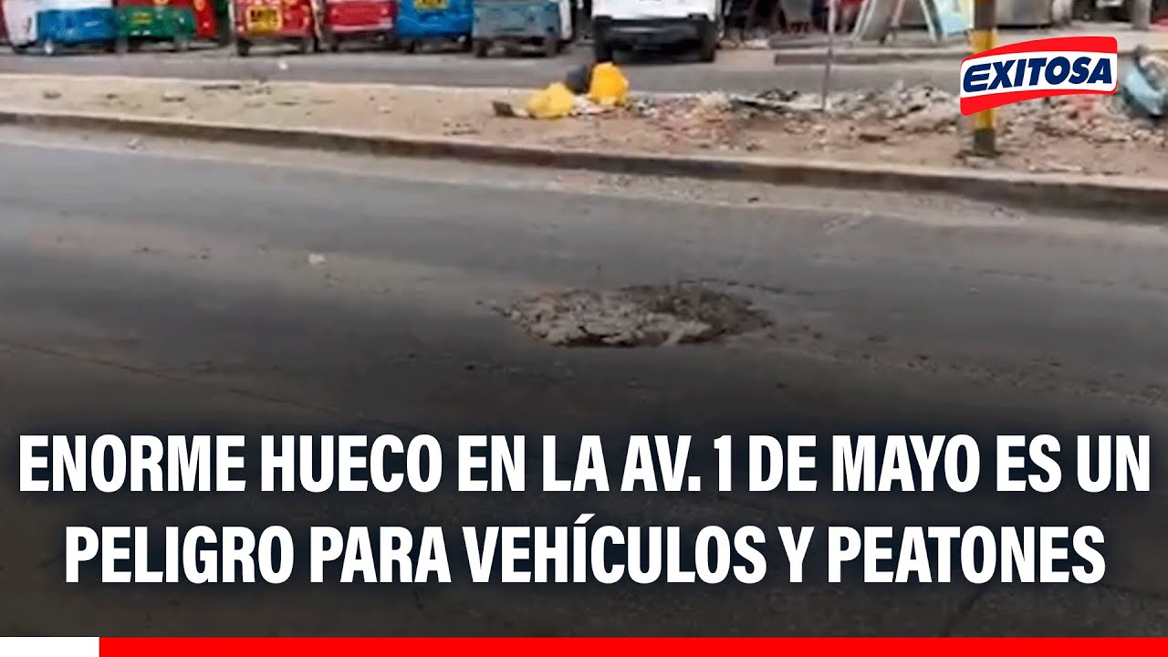 🔴🔵 VES: Enorme hueco en la Av. 1 de Mayo es un peligro para vehículos y peatones