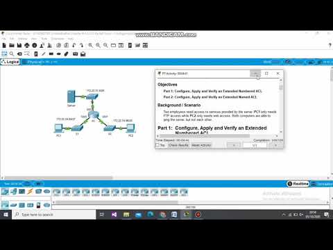 4.2.2.10 Packet Tracer -  Configuring Extended ACLs Scenario 1