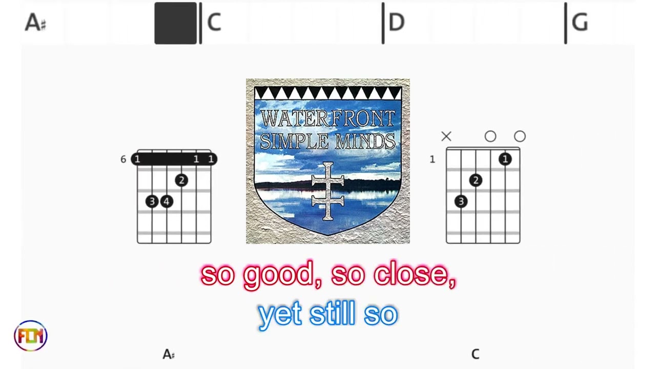 SIMPLE MINDS Waterfront FCN GUITAR CHORDS & LYRICS