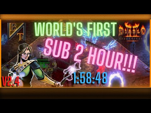 The First Ever Sub 2 Hour Diablo 2 Resurrected Speedrun! 1:58:48 (Static Sorceress Perspective)