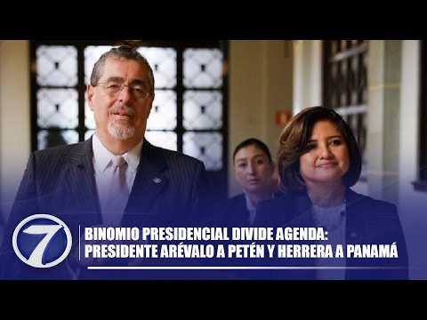 Binomio presidencial divide agenda: Presidente Arévalo a Petén y Herrera a Panamá