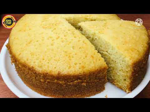 Sponge Cake Without Oven | Easy Sponge Cake Recipe By Azeen Foods | Vanilla Sponge Cake