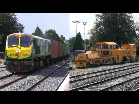 Track Machine, Inspection Car & Freight activity @ Kildare (14-8-2014)