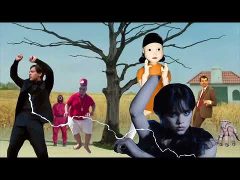 Wednesday Adams Joins Squid Game - Bloody Mary Wednesday Dance in Squid Game Meme