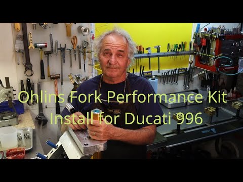 Ohlins Suspension-Ohlins Fork Performance Kit Install in Ducati 996 OEM forks