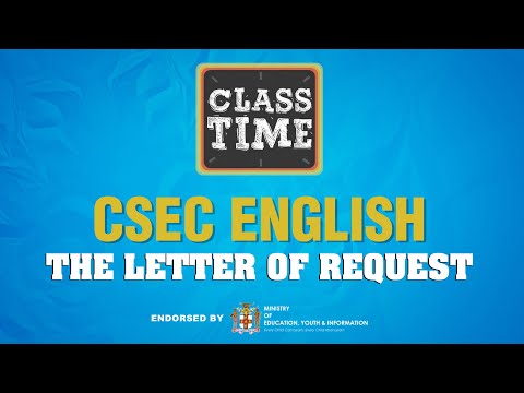 CSEC English The Letter of Request March 12 2021