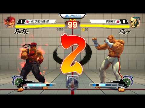 Daigo (Evil Ryu) vs Gachikun (Sagat) - EVO 2015 USF4 - 720p/60fps