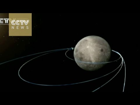 Lunar service module of the re-entry test makes first braking