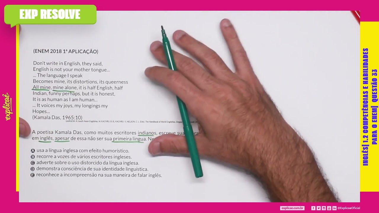 Watch Now DONT WRITE IN ENGLISH, THEY SAID, ENGLISH IS NOT (...) | COMPETE?NCIAS E HABILIDADES PARA O ENEM DONT WRITE IN ENGLISH, THEY SAID, ENGLISH IS NOT (...) | COMPETE?NCIAS E HABILIDADES PARA O ENEM