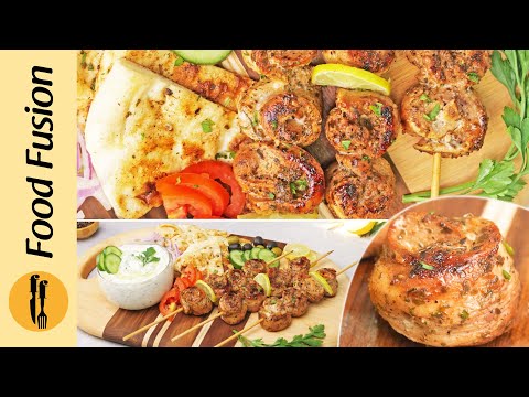 Greek Chicken Souvlaki With Yogurt Sauce - Ramadan Special Recipe by Food Fusion