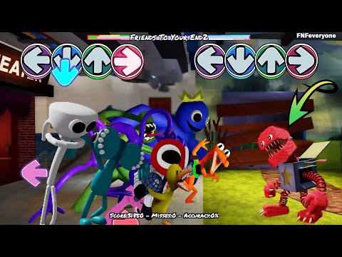 FNF Boxy Boo Vs All Rainbow Friends Sings Friends To Your End | Project Playtime x ROBLOX MOD COVER