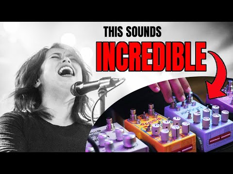 She sings through guitar pedals and it sounds AMAZING