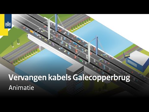 Vervanging van stalen kabels van de Galecopperbrug A12 bij Utrecht