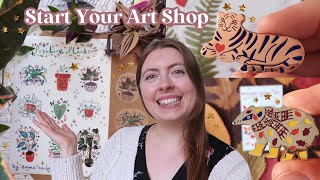 ETSY SHOP TIPS 🌼 Product Ideas & Getting Started 🌷 Turn Your Art Into Enamel Pins, Stickers & More!