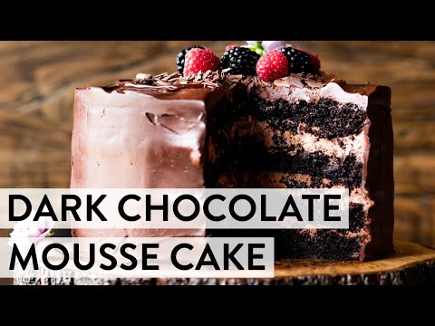 Dark Chocolate Mousse Cake