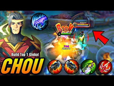 99.9% CHOU USER'S DON'T KNOW THIS NEW HYPER INSANE DAMAGE ONESHOT | CHOU BEST BUILD 2023 - MLBB