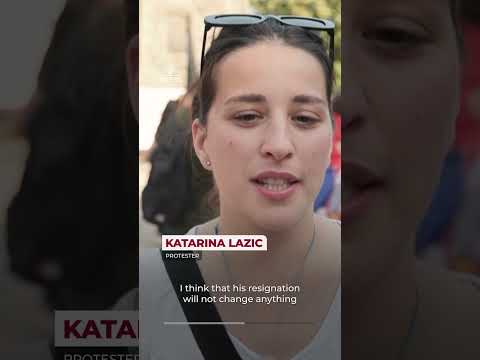 Protesters in Serbia doubt Vucic resignation will bring change | AJ #shorts