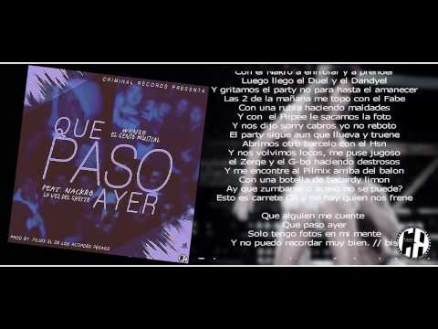 Wenze El Genio Musical FT. Nackro La Voz Del Ghetto- QUE PASO AYER (PROD. BY. PILMIX THE PRODUCER)
