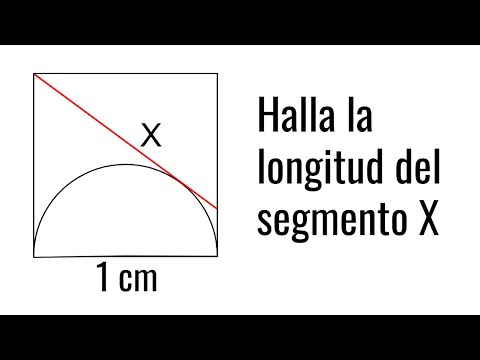 RETO DE GEOMETRÍA. LONGITUD DEL SEGMENTO X, conociendo el lado del cuadrado.