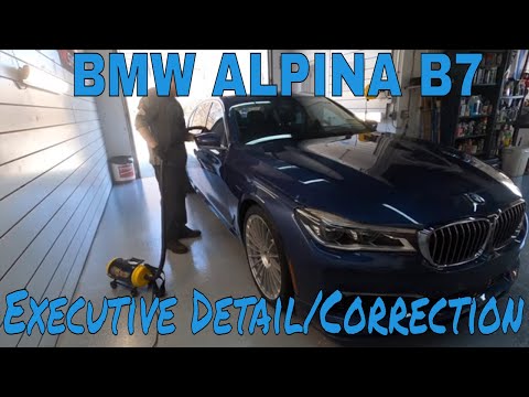 BMW Alpina B7 Twin Turbo 600 HP Gets The Executive Detail/Correction Package! Part 1!