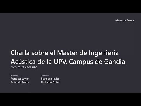 Máster en Ingeniería Acústica