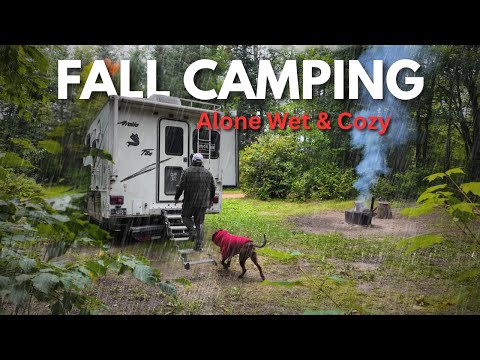 Truck Camping Alone on a Cold Rainy Night When I Found Paradise