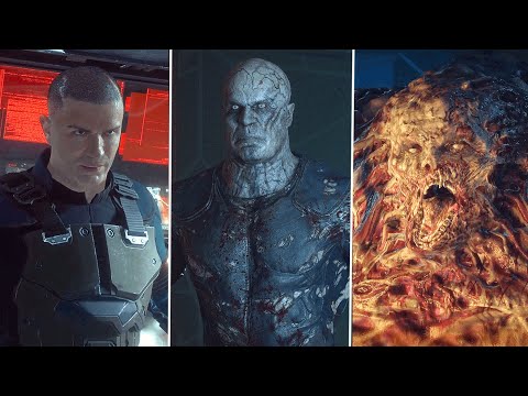 Captain Ferris Full Transformation Progress Of Alien Virus Scene - The Callisto Protocol