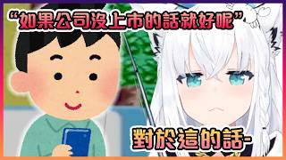 好狐對於COVER不上市會更好這個想法的看法【Hololive中文】