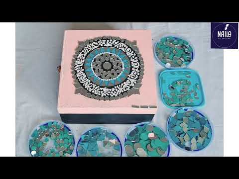 customized wooden jewellery box | lippan art | craft on box | decorate jewellery box.