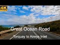 Driving Great Ocean Road | Torquay to Aireys Inlet | Victoria Australia | 4K UHD