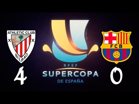 Athletic Bilbao 4 vs F.C.Barcelona 0 - Supercopa de España 2015