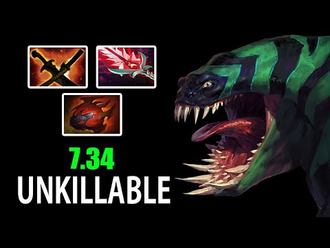 NEW PATCH - HOW TO CARRY THE GAME Tidehunter Sange and Yasha + Heart UNKILLABLE Monster 7.34 Dota 2