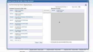 Inputting Student Course Requests on Skyward Tutorial