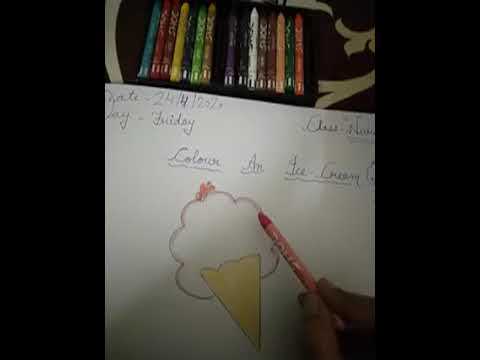 CLASS NSY ART TOPIC COLOUR AN ICE CREAM BY SHIVALI MAM