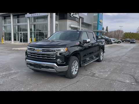 2026 Chevrolet Silverado 1500 Crew Cab Short Box 4-Wheel Drive LTZ in Black for sale at Royal Chevrolet in Orangeville, ON