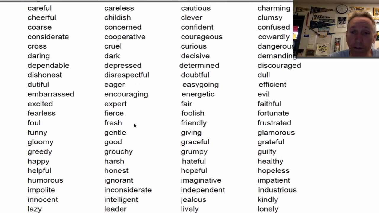 172 Character Traits!