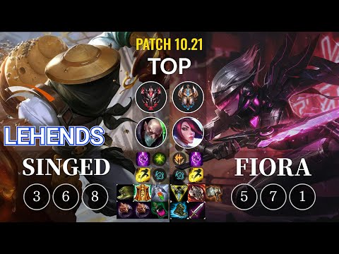 HLE Lehends Singed vs Fiora Top - KR Patch 10.21