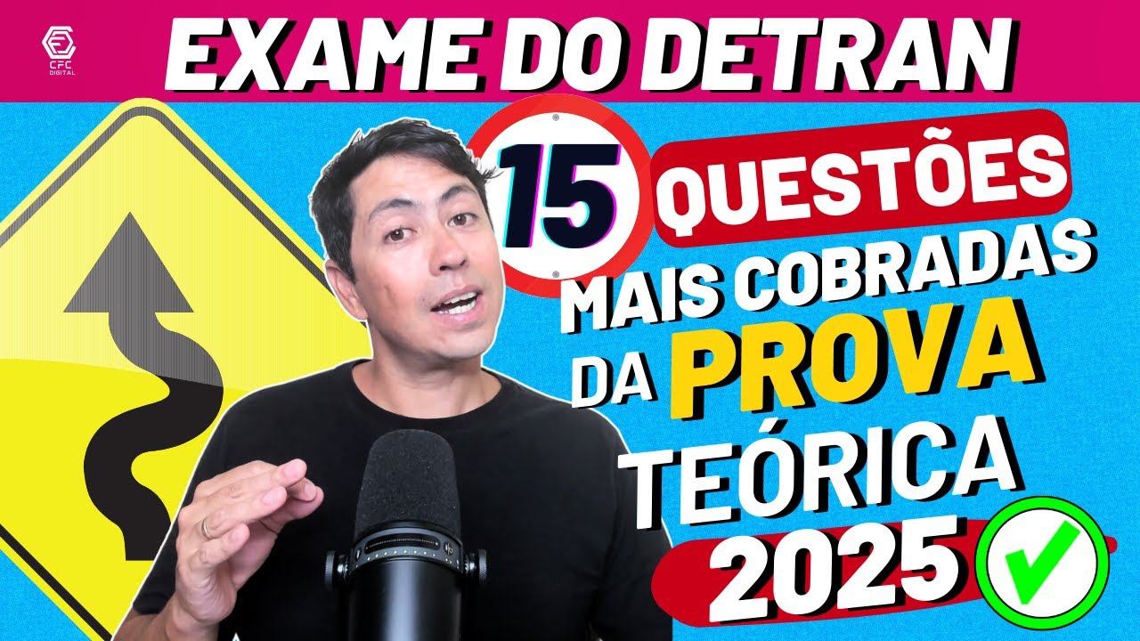 Prova Teórica do Detran 2025 – 15 QUESTÕES BEM COBRADAS NAS PROVAS DE TODO BRASIL! EXAME DETRAN 2025