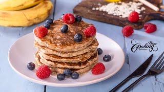 Banana Oatmeal Pancakes - Easy and Quick Sugar-Free Healthy Pancakes