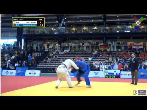 Judo 2016 European Championships Cadets: Sipocz (HUN) - Khaklhou (BLR) [+90kg] final