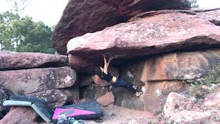 Video thumbnail of Techo de los alemanes, 7a. Albarracín