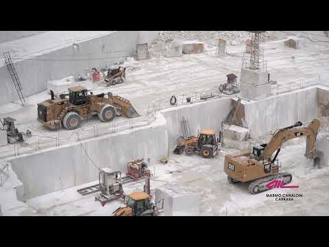 Marmo Canaloni, Cave Carrara, VIDEO