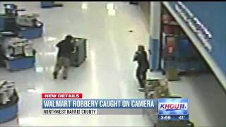 Caught on camera: Wigged Walmart robber terrorizes employees