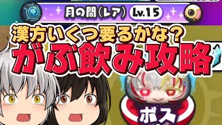 【月の間Lv15】 レム未所持の凡人が特効ガン積みで挑んだら漢方いくつ必要になる？【妖怪ウォッチぷにぷに】